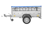 Remorque grillagée 200×106 avec bâche plate bleue, ridelles grillagées et roue jockey – Garden Trailer 200 KIPP – Image 4